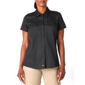 Womens Genuine Dickies Short Sleeve Work Shirt Temp Control Cooling Size L NWT